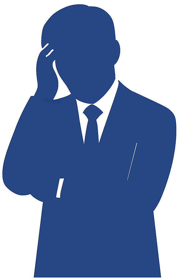 困りごとを抱えたビジネスマン